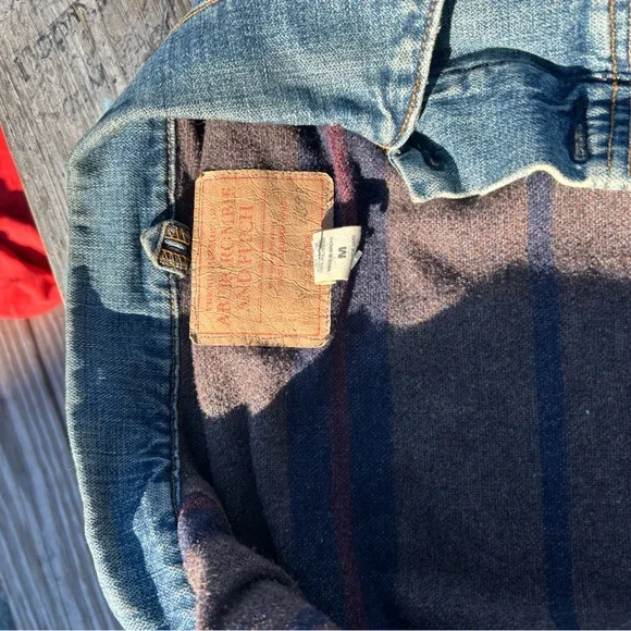 Vintage Abercrombie & Fitch Blue Denim Trucker Jacket Men’s medium Rare - Picture 4 of 10